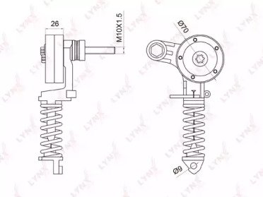 Натяжитель ремня CHEVROLET Aveo 1.2-1.4 08>, Cruze 034