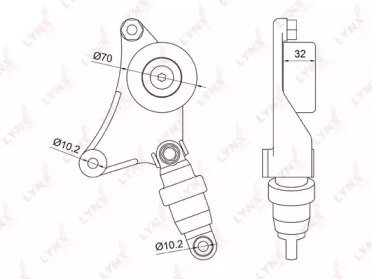 Натяжитель ремня TOYOTA Avensis(T22, 5) 2.0-2.4 00 043