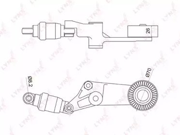 Натяжитель ремня TOYOTA Avensis(T22, 5) 1.6-1.8 00 044