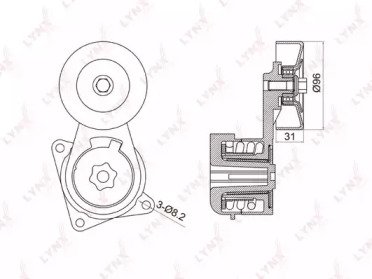 Натяжитель ремня LEXUS GS300-400 93-05, IS300 01-0 046