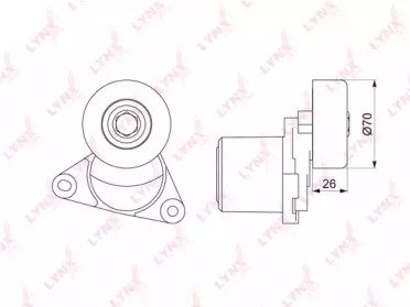 Натяжитель ремня HYUNDAI Accent 1.5D 02-05, Elantr 201