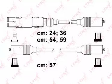 Высоковольтные провода (к-т) VW Golf III 1.6-2.0Ve 003