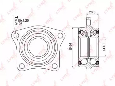 Комплект ступичного подшипника MITSUBISHI Galant 1 018