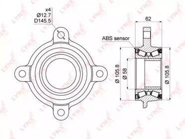 Комплект ступичного подшипника TOYOTA Land Cruiser 026