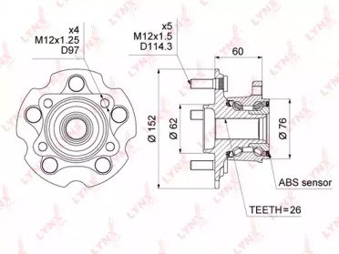 Ступица TOYOTA Rav 4 III-IV 2.0-3.5 4WD 06>, Auris 034