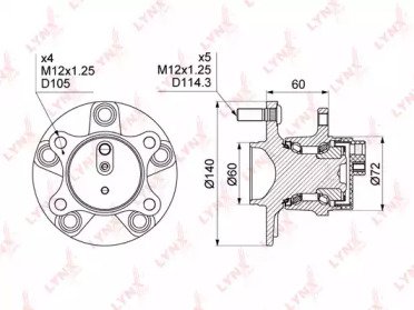 Ступица SUZUKI SX4 1.5-2.0 2WD JPN 06>, Swift IV 1 099