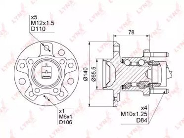 Ступица OPEL Astra G 1.8-2.2D 98-05, Combo 1.7D 04 110