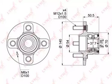 Ступица HYUNDAI Accent 1.3-1.6 00-05 (без ABS) 115