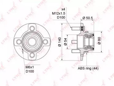 Ступица HYUNDAI Accent 1.3-1.6 00-05 (с ABS) 132