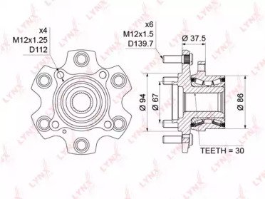 Ступица MITSUBISHI Pajero III 2.5D-3.8 01>, IV(V8_ 177