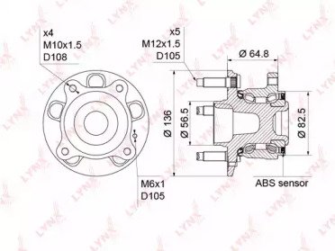 Ступица CHEVROLET Cruze 1.6-2.0D 09>, OPEL Astra J 191