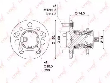 Ступица TOYOTA Camry(V30, 40) 2.4-3.5 01-11, Highl 217