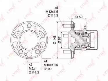 Ступица HYUNDAI Elantra(HD) 1.6 06-11, i30(F, GD)  240