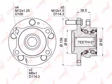 Ступица HYUNDAI i30(GD) 1.4-2.0 11>, KIA Ceed 1.4- 501