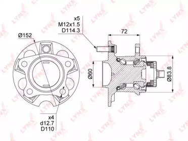 Ступица LEXUS RX330-400h 2WD 03-08, TOYOTA Highlan 502