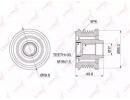 Обгонный шкив генератора LADA Largus 1.6 12>, RENA 073