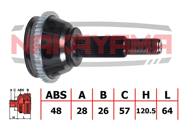 ШРУС внешний  перед  Bus Engine D3FA 2.0 Di (55 kW 255NY