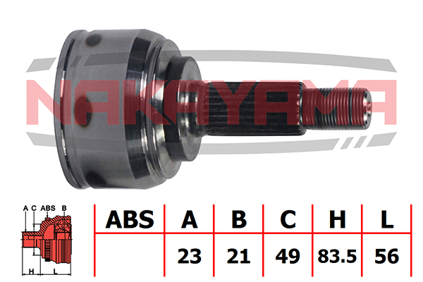 ШРУС внешний  перед  Convertible Engine CR14DE 1.4 487NY