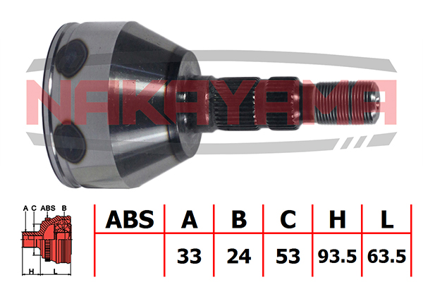 ШРУС внешний OPEL Astra H 04- 33x24x157x53