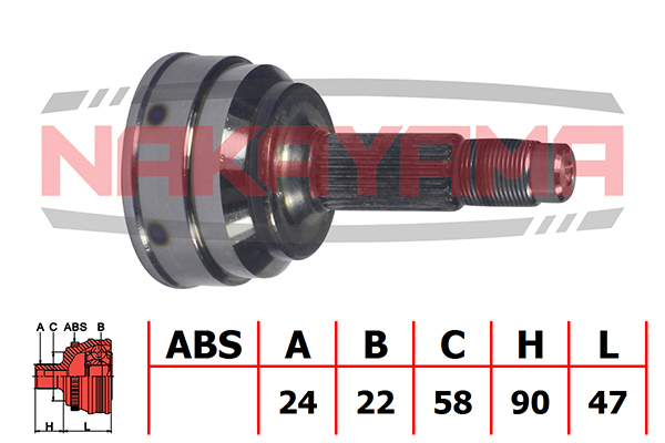 ШРУС внешний   механическая коробка, автоматическа 668NY
