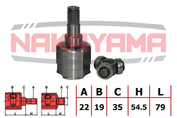 ШРУС внутренний DAEWOO MATIZ 22x19x133.5x35