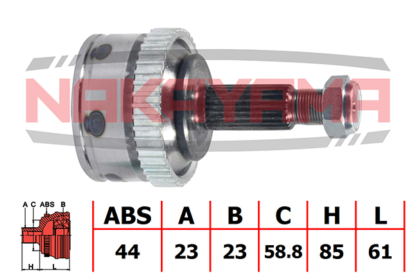 ШРУС внешний RENAULT Scenic I RX4 99-03 (23x23x146x58.8 ABS:44)