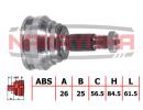 ШРУС внешний передний к-кт AUDI 100 74-12.87 (26x25x146x56.5)