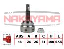 ШРУС внешний TOYOTA Camry ACV40, GSV40 06-11 26x26x167.5x61 ABS:48