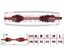 Приводной вал  перед   2WD 2004 D417NY