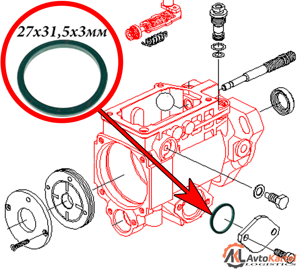 Кольцо 27х31,5х3мм ТНВД EP VE