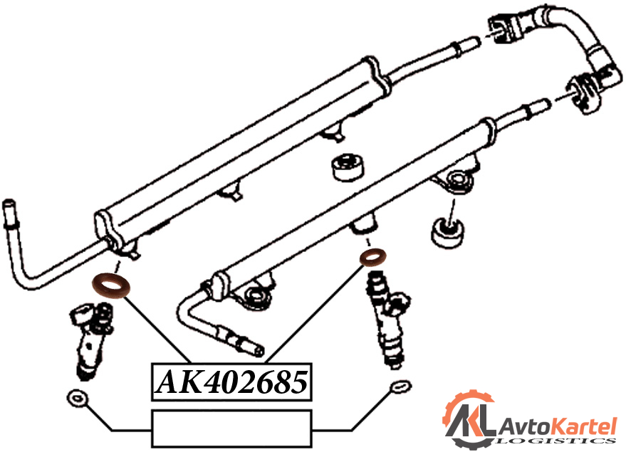 Кольцо уплотнительное форсунки MITSUBISHI Lancer CY, CZ 2007-2013