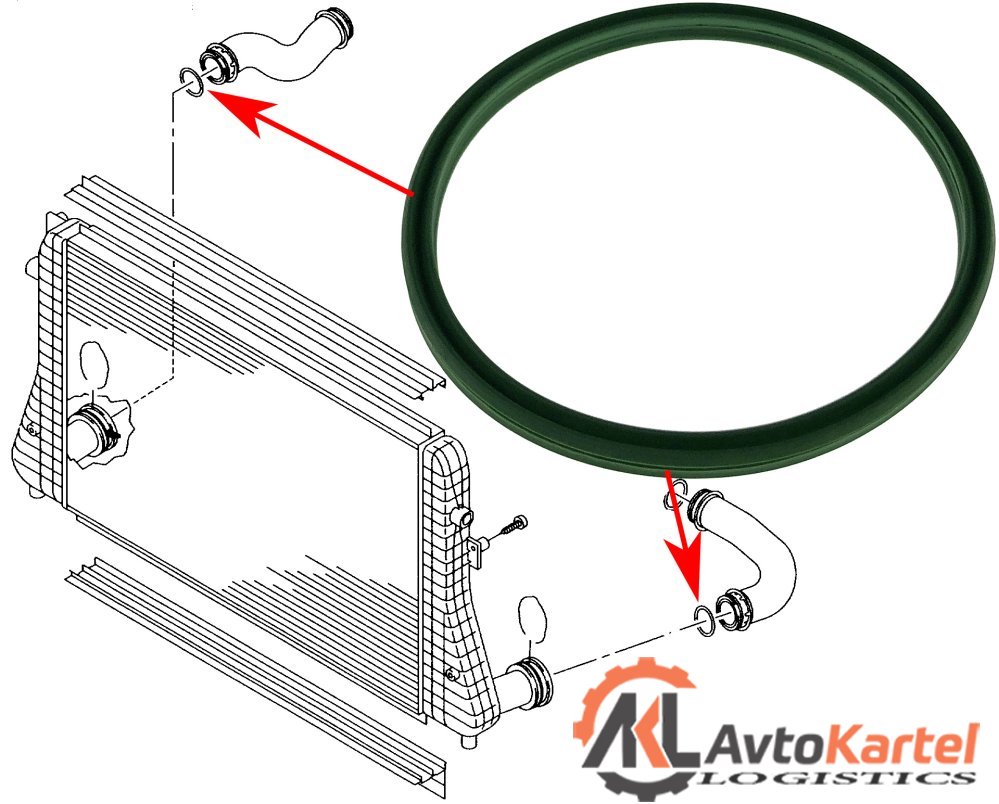 Кольцо патрубка интеркуллера AUDI A3, S3, SPORT 2005-2013