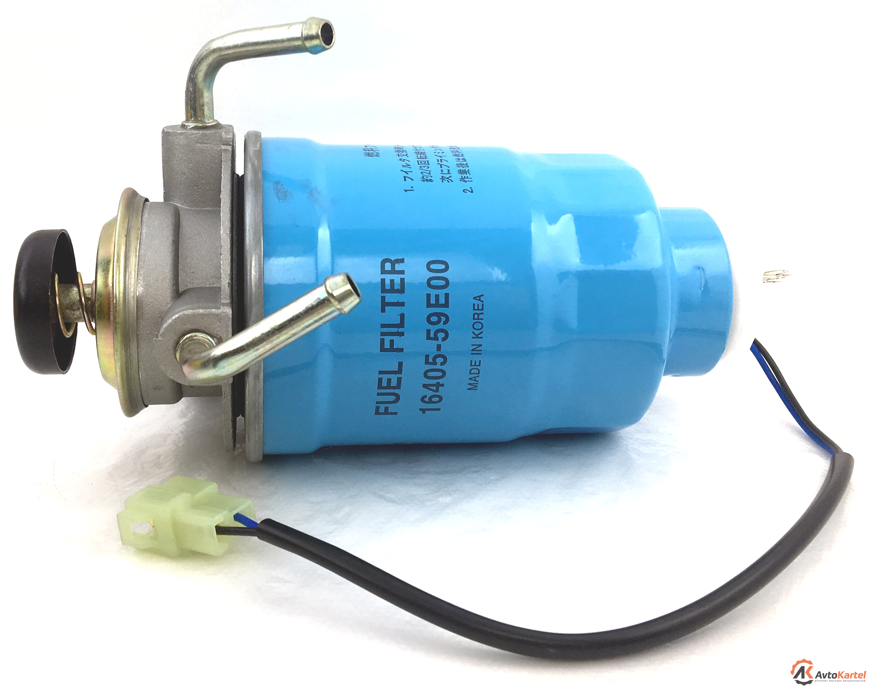 Подкачка топливного фильтра с фильтром и датчиком воды M19x1.5 (вертикальное крепление)  (NISSAN)