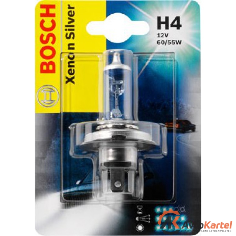 Bosch H4 +50% Xenon Silver