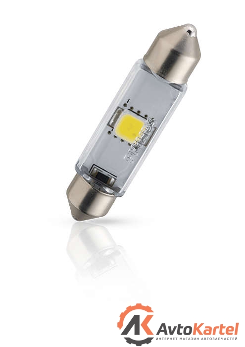 Лампа светодиодная 1шт PHILIPS Festoon X-tremeVision LED C5W 43mm 6000K