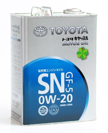 Моторное масло TOYOTA SN 0W-20, 4л TOYOTA.08880-10505