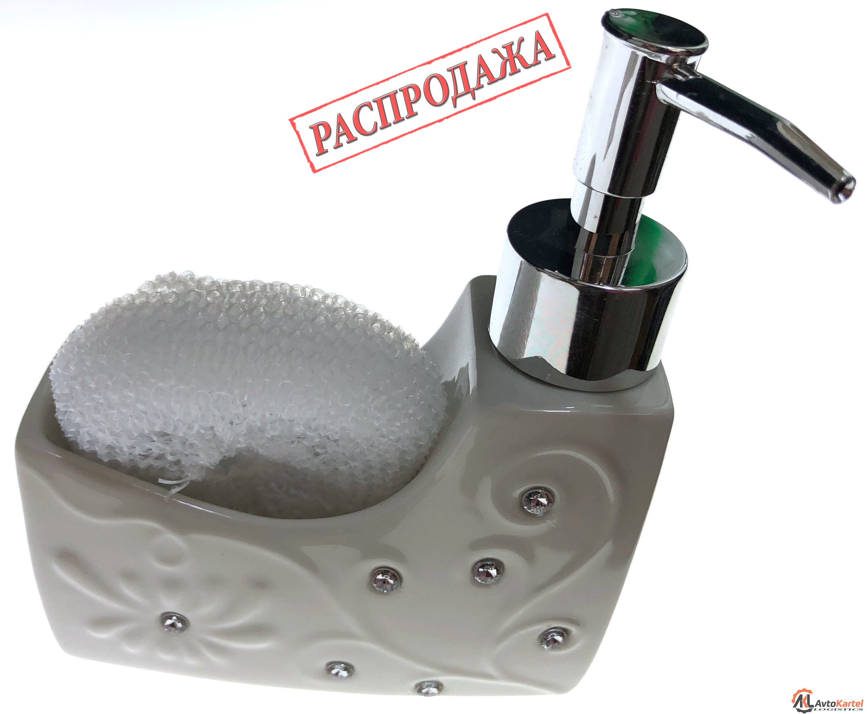 Дозатор для моющего средства с губкой Забава 250